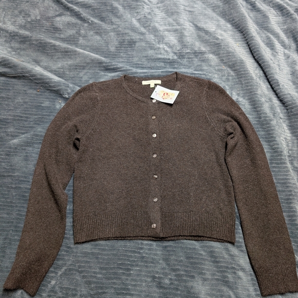 Elegant Brown Cardigan Sweater - Picture 1 of 4